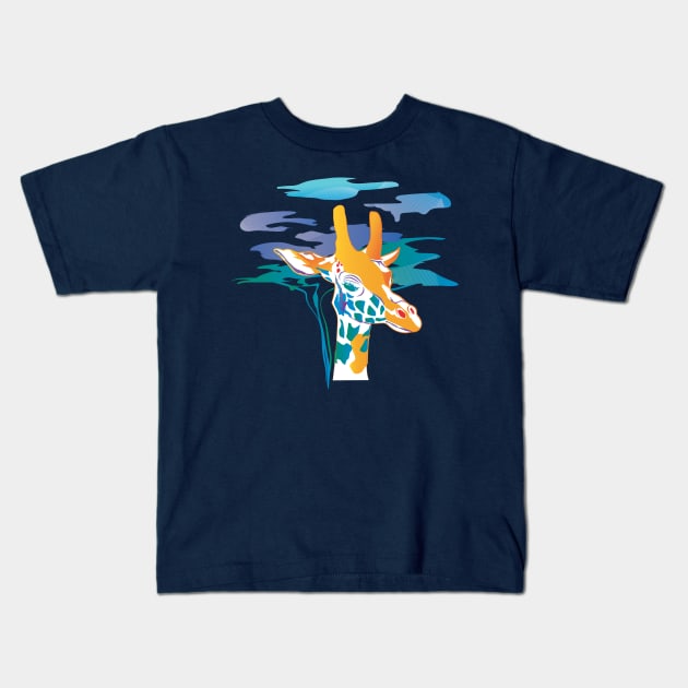 giraffe deco Kids T-Shirt by Rogelio